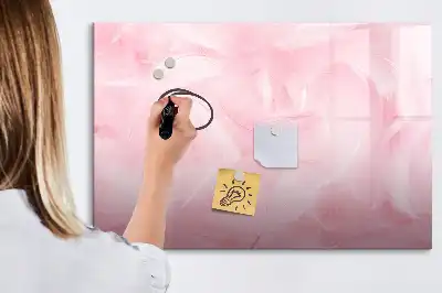 Beschrijfbaar glazen magneetbord met abstract design Veer