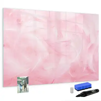 Beschrijfbaar glazen magneetbord met abstract design Veer