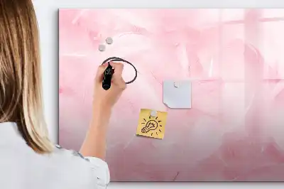 Beschrijfbaar glazen magneetbord met abstract design Veer