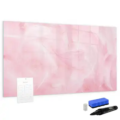 Beschrijfbaar glazen magneetbord met abstract design Veer