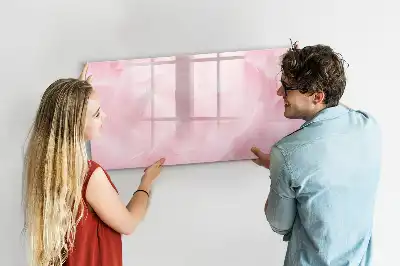 Beschrijfbaar glazen magneetbord met abstract design Veer