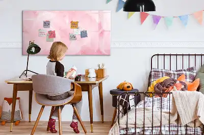 Beschrijfbaar glazen magneetbord met abstract design Veer