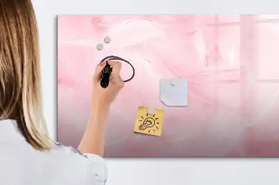 Beschrijfbaar glazen magneetbord met abstract design Veer