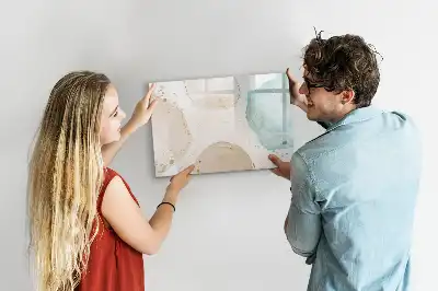 Magnetisch glazen schrijfbord voor notities en foto's met aquarelspetters