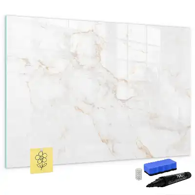 Beschrijfbaar glazen magneetbord in elegant marmer design