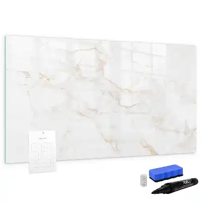 Beschrijfbaar glazen magneetbord in elegant marmer design