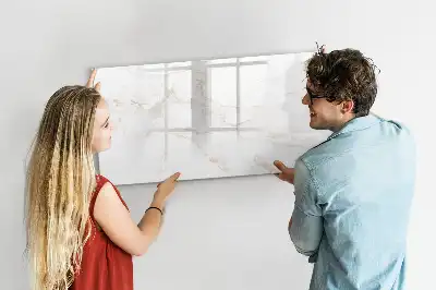 Beschrijfbaar glazen magneetbord in elegant marmer design