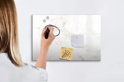 Beschrijfbaar glazen magneetbord in elegant marmer design