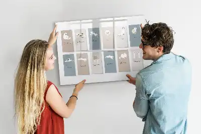 Kattenkalender magnetisch glazen schrijfbord voor notities en foto's