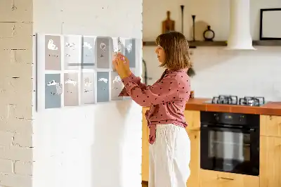 Kattenkalender magnetisch glazen schrijfbord voor notities en foto's