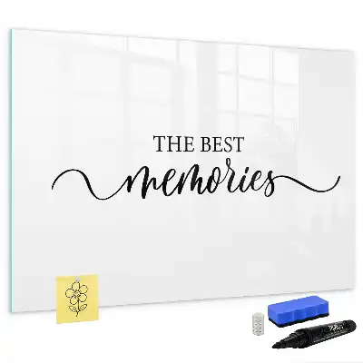 Magnetisch glazen memobord voor notities en foto's