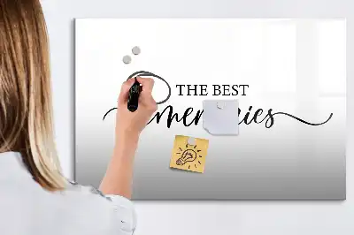 Magnetisch glazen memobord voor notities en foto's