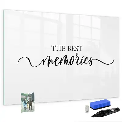 Magnetisch glazen memobord voor notities en foto's