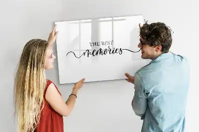 Magnetisch glazen memobord voor notities en foto's