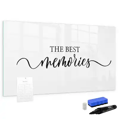 Magnetisch glazen memobord voor notities en foto's
