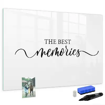 Magnetisch glazen memobord voor notities en foto's