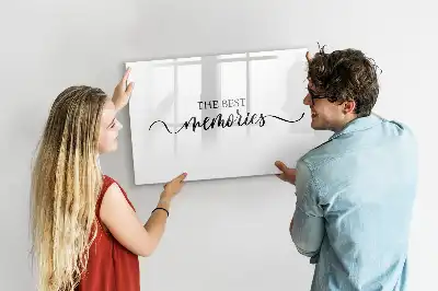 Magnetisch glazen memobord voor notities en foto's