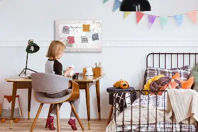 Beschrijfbaar glazen magneetbord met design maandplanner