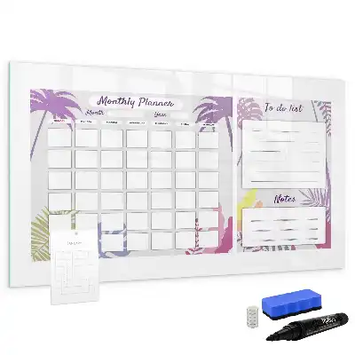 Magnetisch glazen maandplanner schrijfbord voor notities en foto's