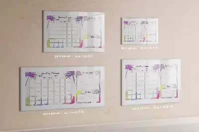 Magnetisch glazen maandplanner schrijfbord voor notities en foto's