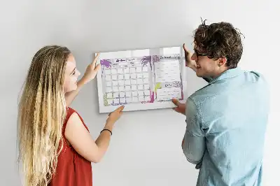 Magnetisch glazen maandplanner schrijfbord voor notities en foto's