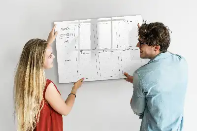 Glazen weekplanner beschrijfbaar magneetbord met design