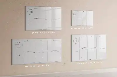Glazen weekplanner beschrijfbaar magneetbord met design