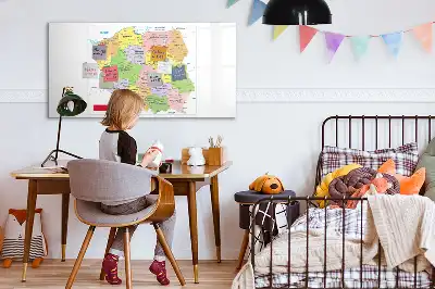 Magnetisch glazen memobord met een kaart van Polen