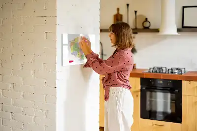 Glazen magneetbord met design kaart van Polen