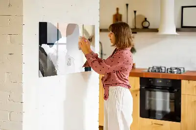 Beschrijfbaar glazen magneetbord met abstract vlekkenontwerp
