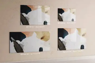 Beschrijfbaar glazen magneetbord met abstract vlekkenontwerp