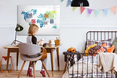 Magnetisch glazen schrijfbord met lieve woorden kaart