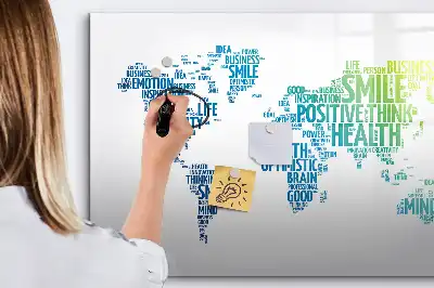 Magnetisch glazen schrijfbord met lieve woorden kaart