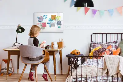 Magnetisch glazen schrijfbord met lieve woorden kaart