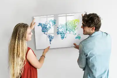 Magnetisch glazen schrijfbord met lieve woorden kaart
