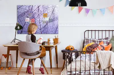 Beschrijfbaar glazen magneetbord met design van natuurbladeren