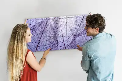 Beschrijfbaar glazen magneetbord met design van natuurbladeren