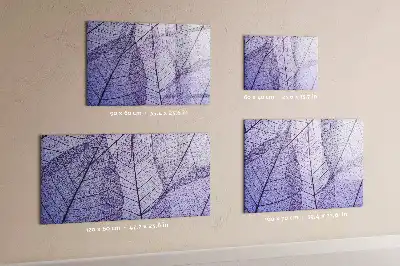 Beschrijfbaar glazen magneetbord met design van natuurbladeren
