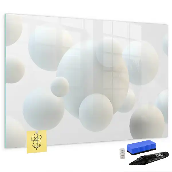 Magnetisch glazen schrijfbord met abstracte sfeeropdruk