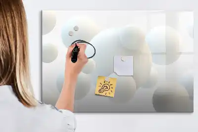 Magnetisch glazen schrijfbord met abstracte sfeeropdruk