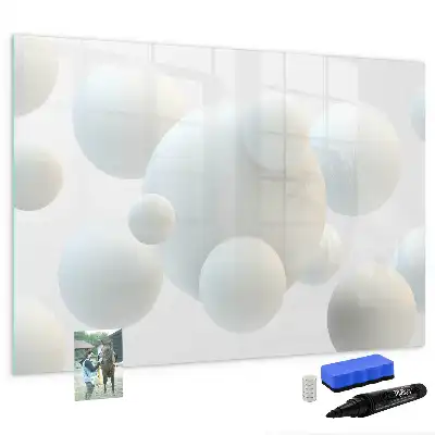 Magnetisch glazen schrijfbord met abstracte sfeeropdruk