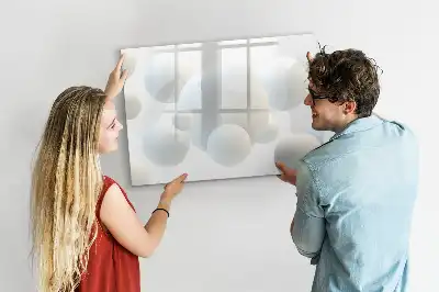 Magnetisch glazen schrijfbord met abstracte sfeeropdruk