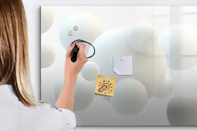 Magnetisch glazen schrijfbord met abstracte sfeeropdruk