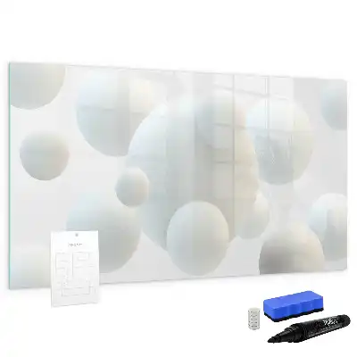 Magnetisch glazen schrijfbord met abstracte sfeeropdruk