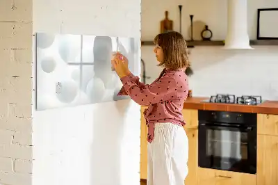 Magnetisch glazen schrijfbord met abstracte sfeeropdruk