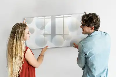 Magnetisch glazen schrijfbord met abstracte sfeeropdruk