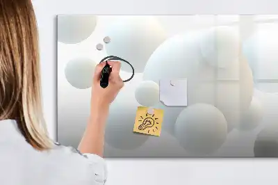 Magnetisch glazen schrijfbord met abstracte sfeeropdruk