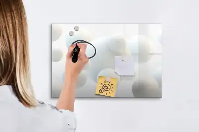 Magnetisch glazen schrijfbord met abstracte sfeeropdruk