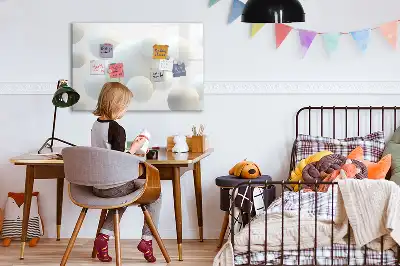 Magnetisch glazen schrijfbord met abstracte sfeeropdruk