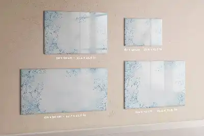 Beschrijfbaar glazen magneetbord met design plantschets
